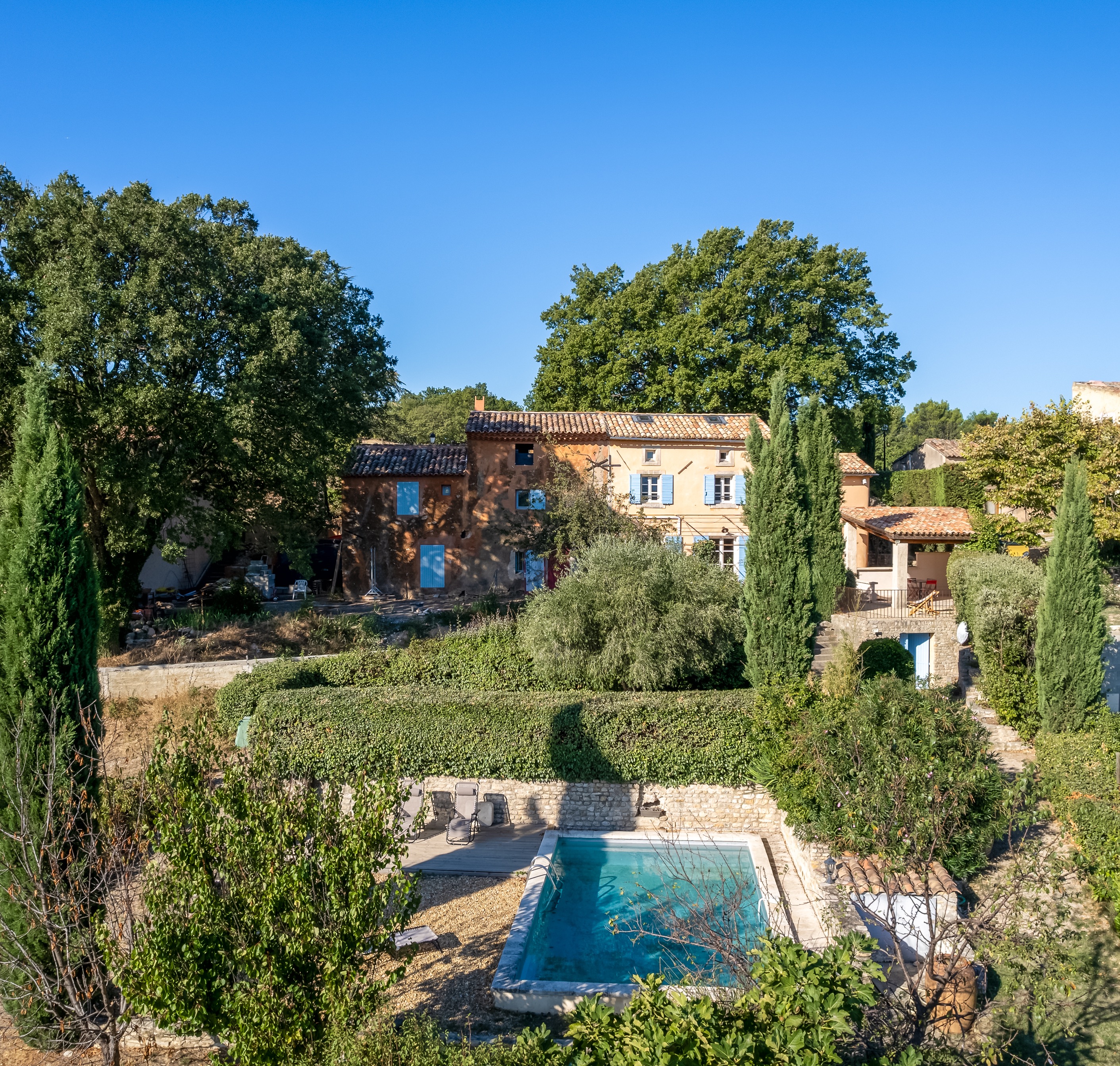 Vue aérienne du Mazet des Vaines, Goult, Luberon